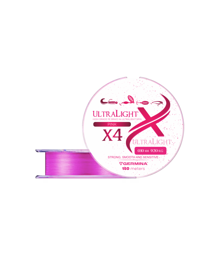 Plecionka GERMINA UltraLight X4 0.10mm 9.20kg 150m