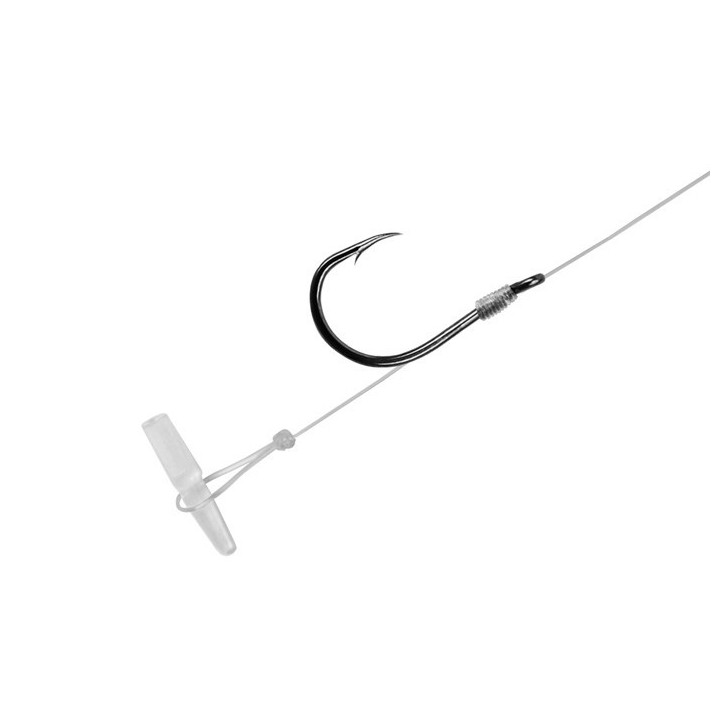 Przypony DELPHIN FLR Quickstop Hak Nr 6 Fluorocarbon 0.22mm/12cm - Op. 6 Szt.