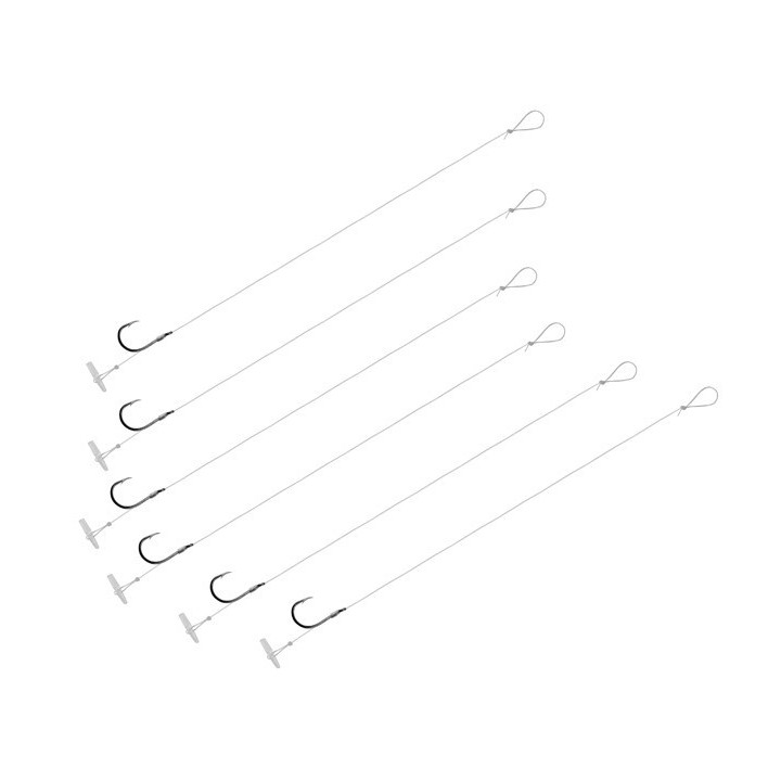 Przypony DELPHIN FLR Quickstop Hak Nr 6 Fluorocarbon 0.22mm/12cm - Op. 6 Szt.