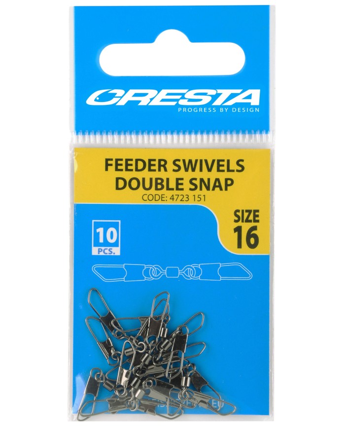 Podwójna agrafka CRESTA Feeder Swivel Souble Snap - roz. 16 Podwójna agrafka CRESTA Feeder Swivel Souble Snap - roz. 16