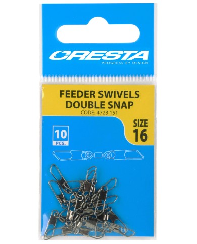 Podwójna agrafka CRESTA Feeder Swivel Souble Snap - roz. 14 Podwójna agrafka CRESTA Feeder Swivel Souble Snap - roz. 14