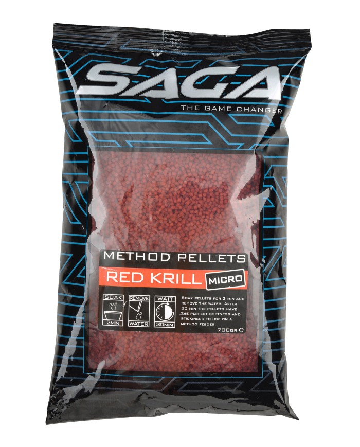 Pellet Saga Method Red Krill 0.7 kg - 2mm