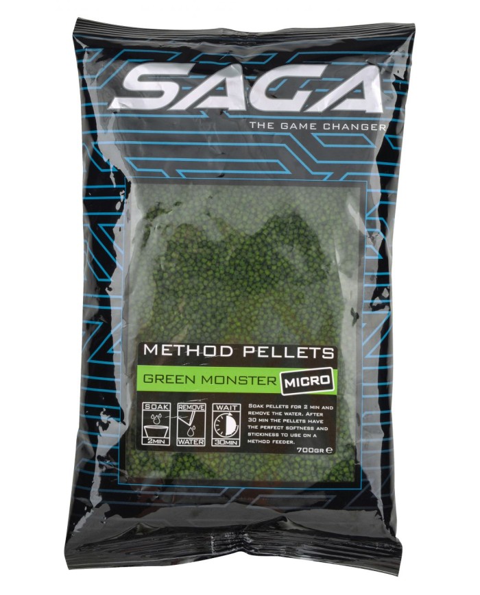 Pellet Saga Method 0.7 kg 2mm - Green Monster