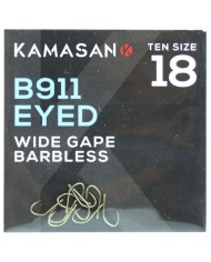 Haczyki Kamasan B911 Eyed Barbless - roz. 18 Haczyki Kamasan B911 Eyed Barbless - roz. 18