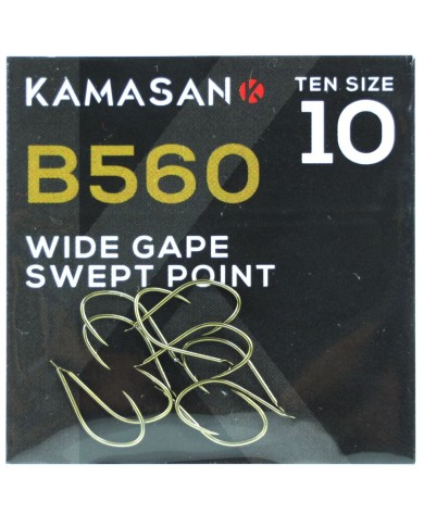 Haczyki Kamasan B560 Wide Gape Barbed – roz. 10 Haczyki Kamasan B560 Wide Gape Barbed – roz. 10