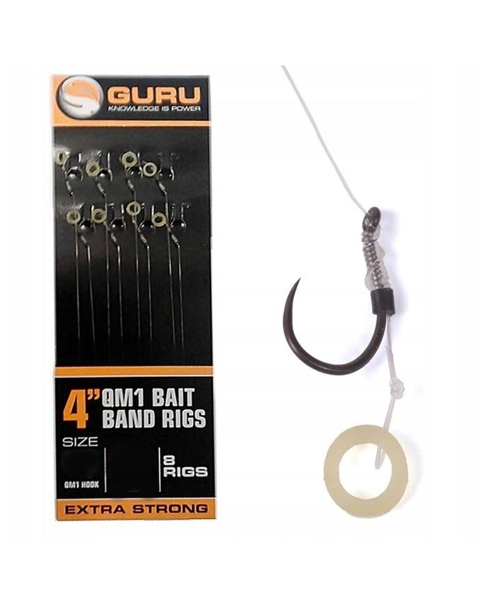 Przypony Guru QM1 With Bait Bands 10cm - roz. 16 Przypony Guru QM1 With Bait Bands 10cm - roz. 16