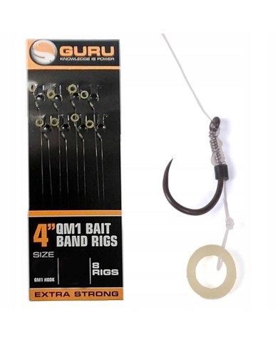 Przypony Guru QM1 With Bait Bands 10cm - roz. 14 Przypony Guru QM1 With Bait Bands 10cm - roz. 14