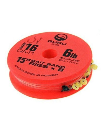 Przypony GURU QM1 With Bait Bands 38cm - roz. 12