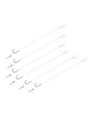 Przypony DELPHIN FLR z Igłą Hak Nr 6 Fluorocarbon 0.22mm/12cm - Op. 6 Szt.