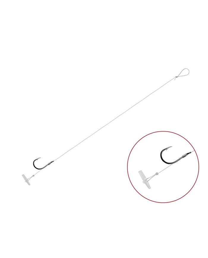 Przypony DELPHIN FLR Quickstop Hak Nr 6 Fluorocarbon 0.22mm/12cm - Op. 6 Szt.