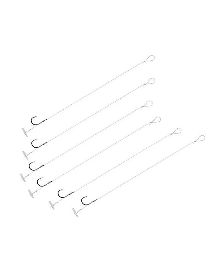 Przypony DELPHIN FLR Quickstop Hak Nr 6 Fluorocarbon 0.22mm/12cm - Op. 6 Szt.