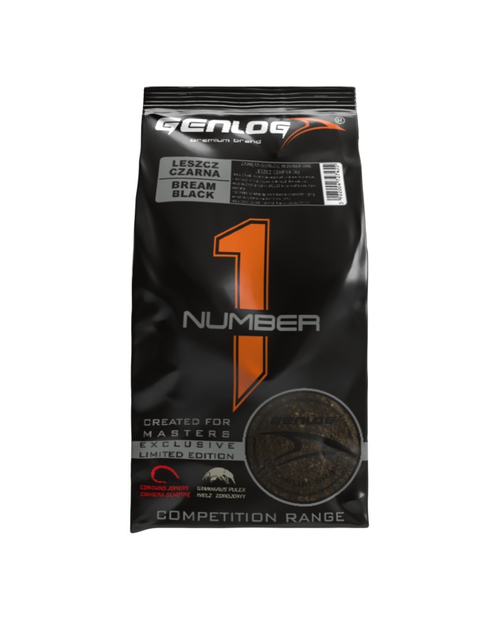 Zanęta GENLOG Number 1 - Leszcz Czarna 1kg Zanęta GENLOG Number 1 - Leszcz Czarna 1kg