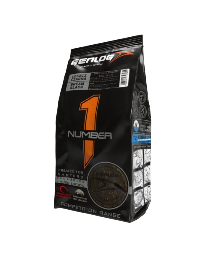 Zanęta GENLOG Number 1 - Leszcz Czarna 1kg Zanęta GENLOG Number 1 - Leszcz Czarna 1kg