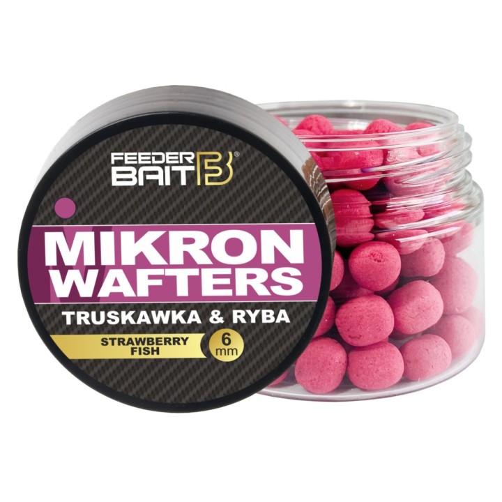Mikron Wafters FEEDER BAIT 4/6mm - Truskawka & Ryba 25ml