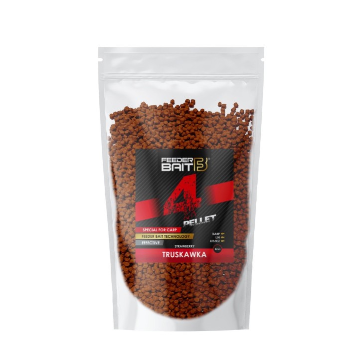 Pellet FEEDER BAIT 4mm 800g - Truskawka