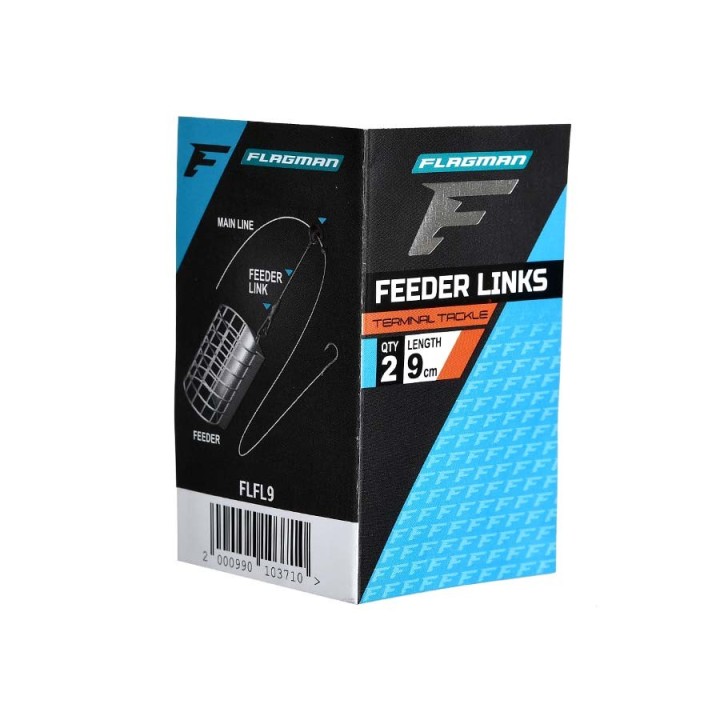 Feeder Link FLAGMAN na miękkiej plecionce 9cm - 2 szt.