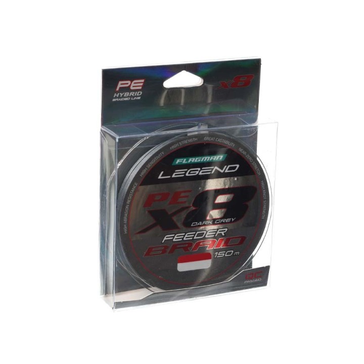 Plecionka FLAGMAN Legend Feeder Braid X8 Dark Grey 150m - 0,10mm