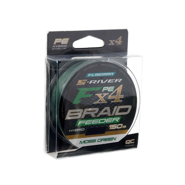 Plecionka FLAGMAN S-River PE Hybrid Braid X4 Feeder Moss Green 150m - 0,12mm