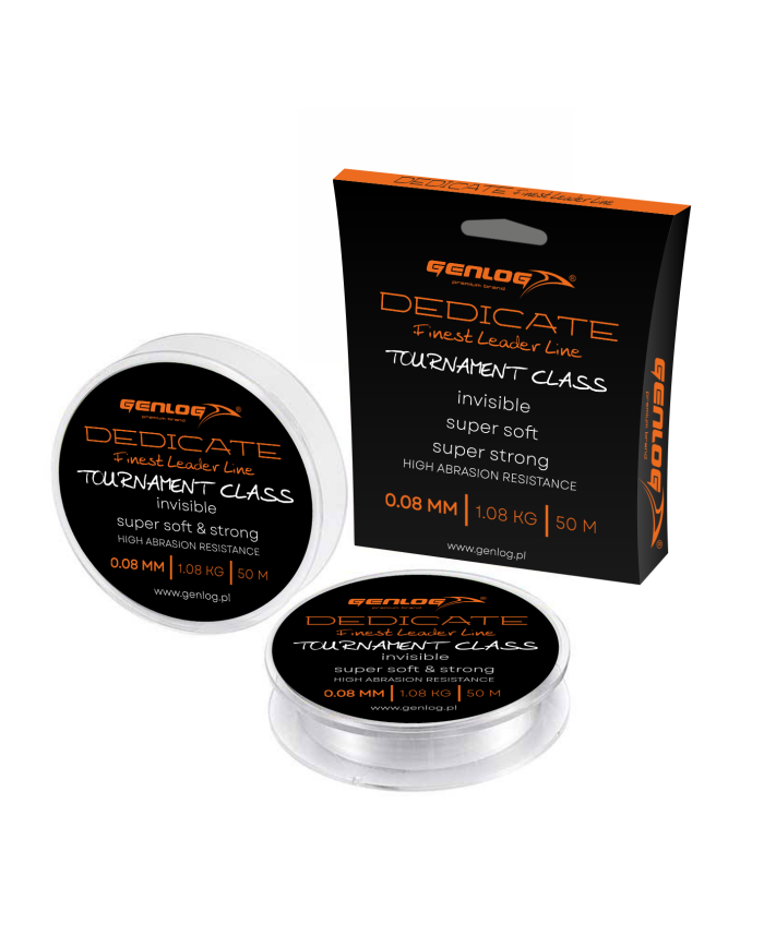 Żyłka GENLOG Dedicate Finest Leader 0.08mm 50m Żyłka GENLOG Dedicate Finest Leader 0.08mm 50m