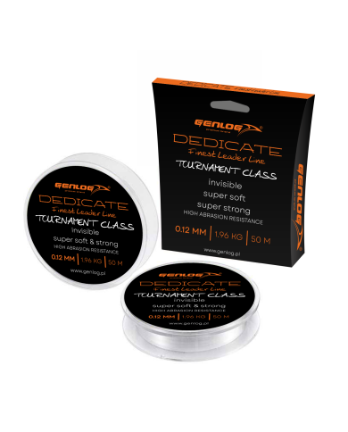 Żyłka GENLOG Dedicate Finest Leader 0.12mm 50m Żyłka GENLOG Dedicate Finest Leader 0.12mm 50m