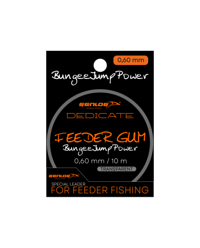 Feeder Gum GENLOG Dedicate Bungee Jump Power 0.6 mm Feeder Gum GENLOG Dedicate Bungee Jump Power 0.6 mm