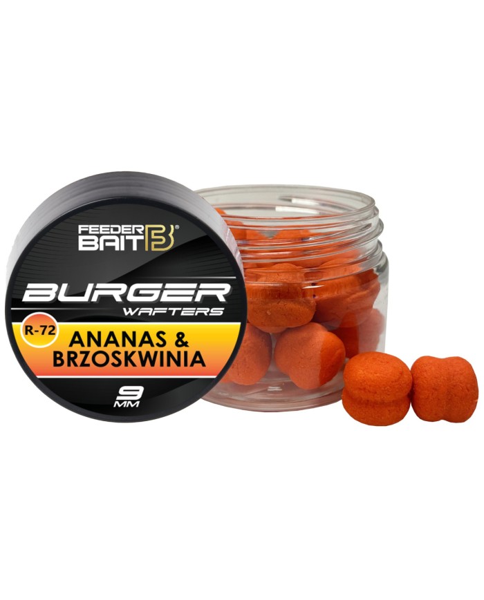 Burger Wafters FEEDER BAIT R-72 Ananas & Brzoskwinia 9mm