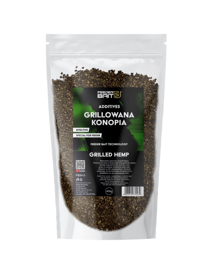 Dodatek do zanęt FEEDER BAIT 400g - Grillowana Konopia Dodatek do zanęt FEEDER BAIT 400g - Grillowana Konopia