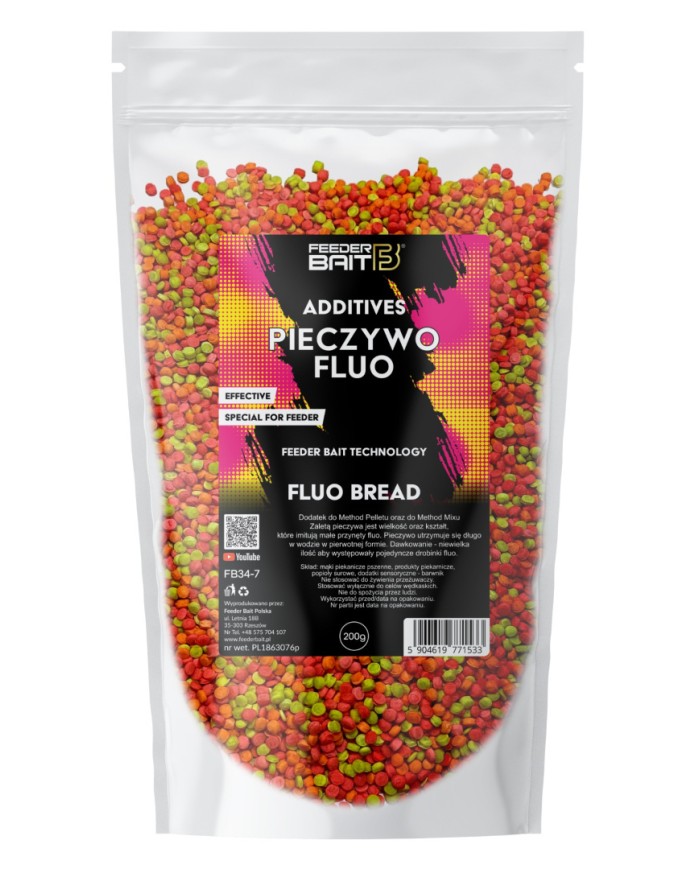 Dodatek do zanęt FEEDER BAIT 200g - Pieczywo Fluo Dodatek do zanęt FEEDER BAIT 200g - Pieczywo Fluo