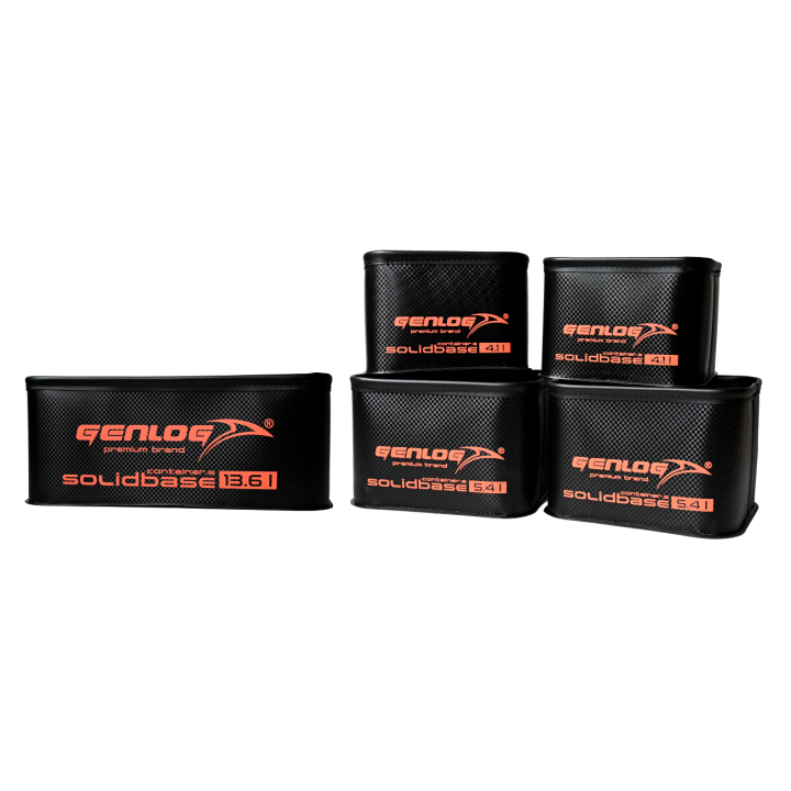 Zestaw 5 pojemników GENLOG EVA Solid Base Carbon O-38x24x15+4