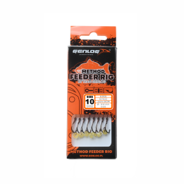 Przypony GENLOG Method Feeder Rig z gumką - hak BKK nr 10 plecionka 0.12mm/8cm - op. 8 szt.