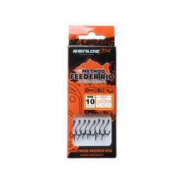 Przypony GENLOG Method Feeder Rig z igłą - hak BKK nr 10 żyłka 0.23mm/10cm - op. 8 szt.