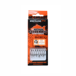 Przypony GENLOG Method Feeder Rig z igłą - hak BKK nr 12 żyłka 0.23mm/8cm - op. 8 szt.