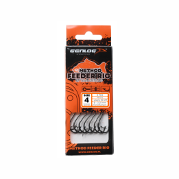 Przypony GENLOG Method Feeder Rig z igłą - hak BKK nr 4 żyłka 0.28mm/10cm - op. 8 szt.