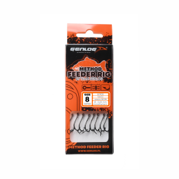 Przypony GENLOG Method Feeder Rig z igłą - hak BKK nr 8 żyłka 0.25mm/8cm - op. 8 szt.