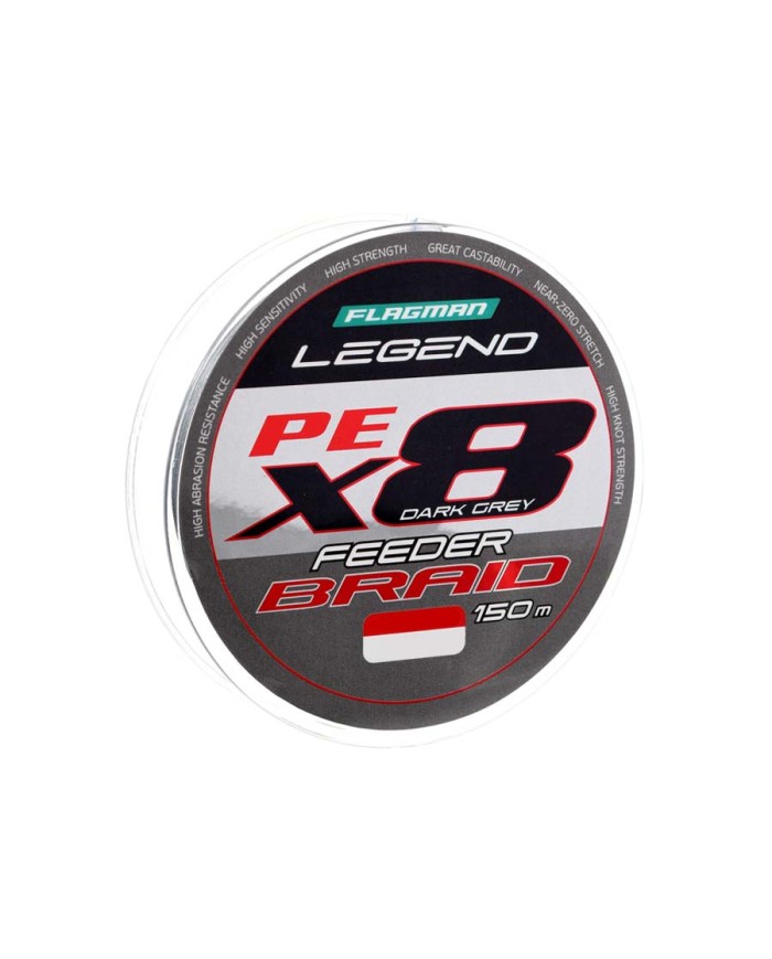 Plecionka FLAGMAN Legend Feeder Braid X8 Dark Grey 150m - 0,10mm Plecionka FLAGMAN Legend Feeder Braid X8 Dark Grey 150m - 0,10mm