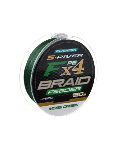 Plecionka FLAGMAN S-River PE Hybrid Braid X4 Feeder Moss Green 150m - 0,12mm Plecionka FLAGMAN S-River PE Hybrid Braid X4 Feeder Moss Green 150m - 0,12mm