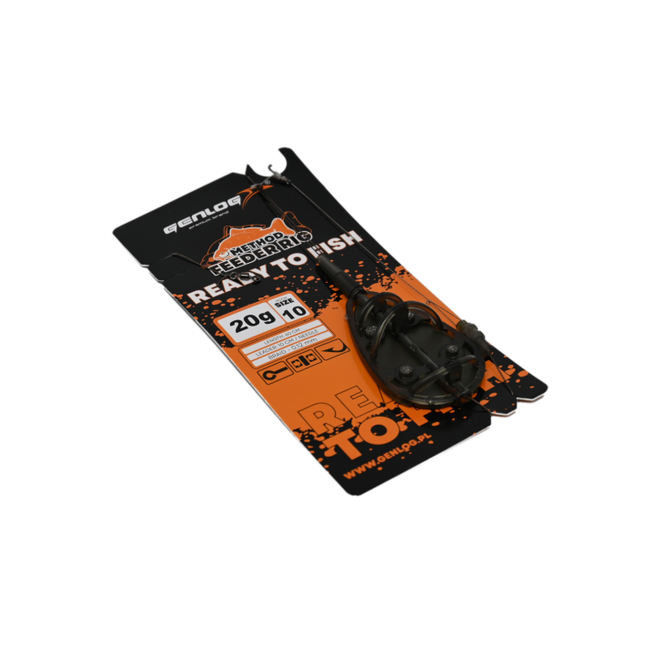 Gotowy Zestaw Method Feeder GENLOG Ready to Fish hak 10 Podajnik 20g