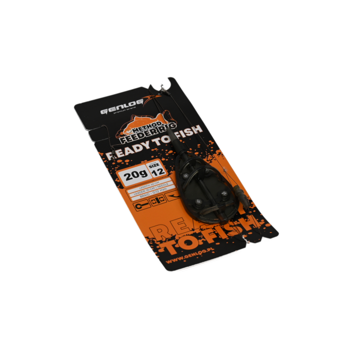 Gotowy Zestaw Method Feeder GENLOG Ready to Fish hak 12 Podajnik 20g