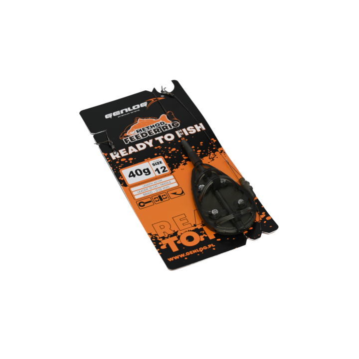 Gotowy Zestaw Method Feeder GENLOG Ready to Fish hak 12 Podajnik 40g