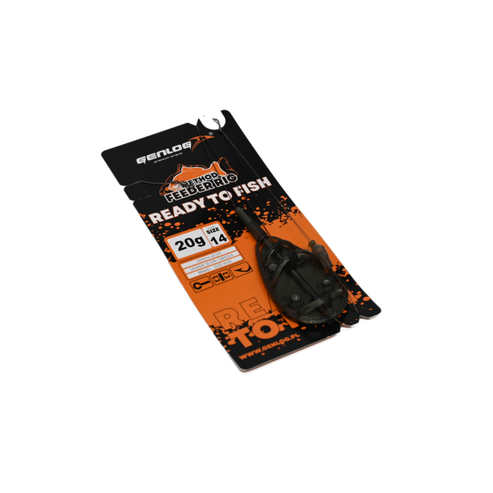 Gotowy Zestaw Method Feeder GENLOG Ready to Fish hak 14 Podajnik 20g