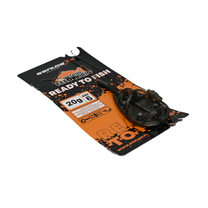 Gotowy Zestaw Method Feeder GENLOG Ready to Fish hak 6 Podajnik 20g