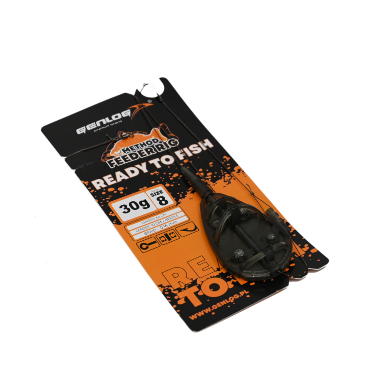 Gotowy Zestaw Method Feeder GENLOG Ready to Fish hak 8 Podajnik 30g