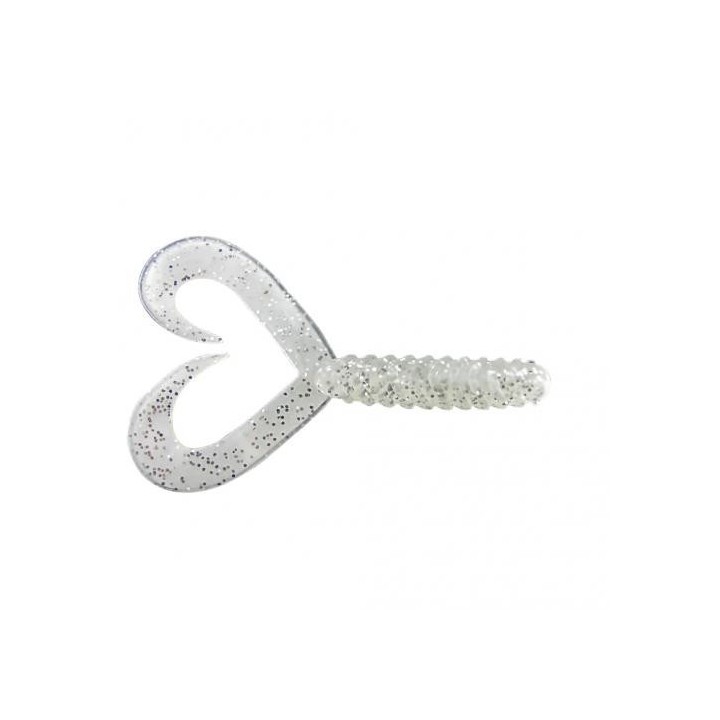 Guma Jenzi Double Tail-Twister 8cm 3" - Silver