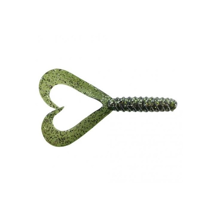 Guma Jenzi Double Tail-Twister 8cm 3" - Dark Green