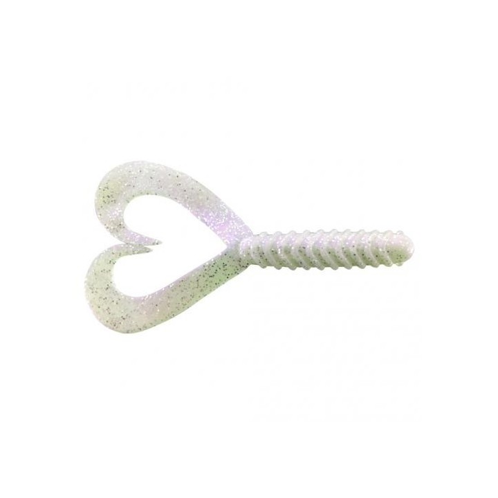 Guma Jenzi Double Tail-Twister 8cm 3" - Pearl