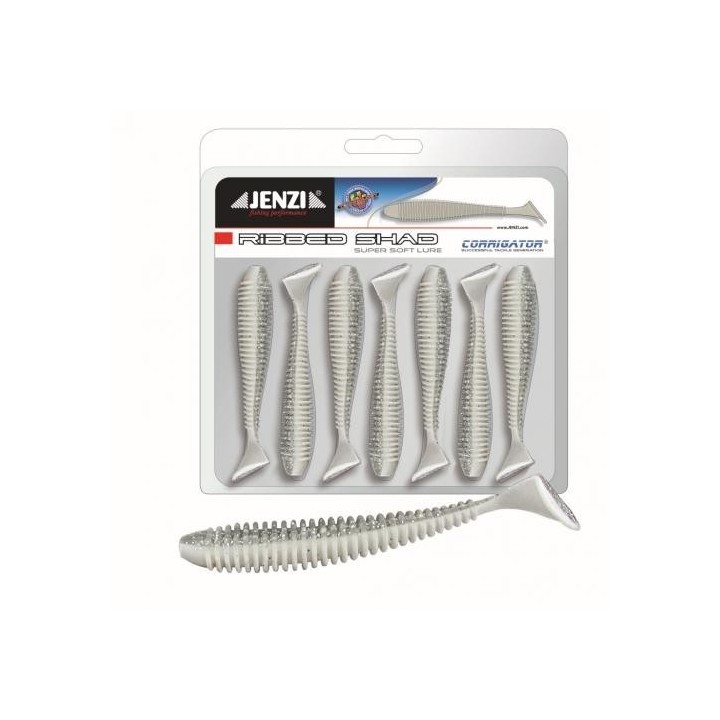 Guma Jenzi Stinger Hunter 10cm 4" - Silver-White