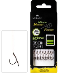 Przypony MIKADO Method Feeder z igłą - hak bez zadziora nr 8 plecionka 0.14mm/10cm - op. 8 szt.