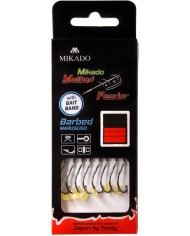 Przypony MIKADO Method Feeder z gumką - hak z zadziorem nr 12 żyłka 0.23mm/10cm - op. 8 szt.