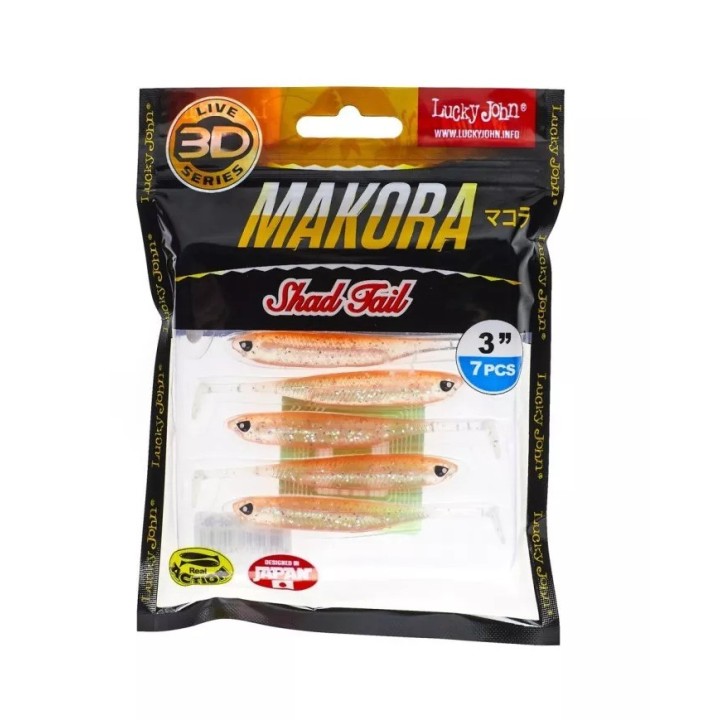 Lucky John 3D MAKORA SHAD TAIL 3"