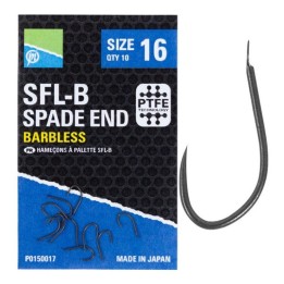 Haczyki Preston SFL-B Barbless Spade End - roz. 22